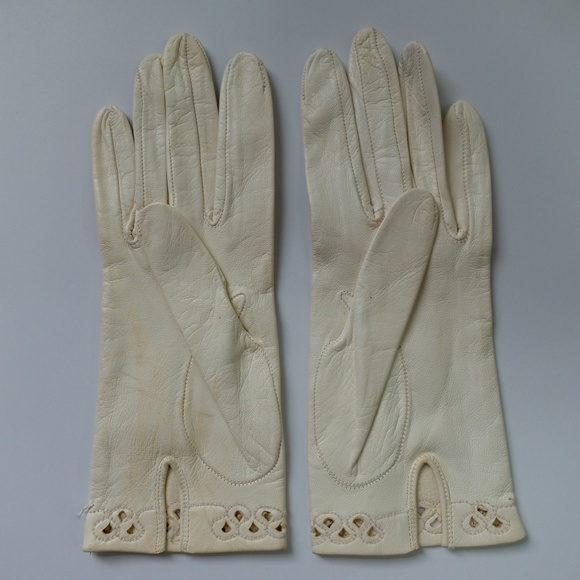 VTG made In Italy Leather Gloves Pink 7